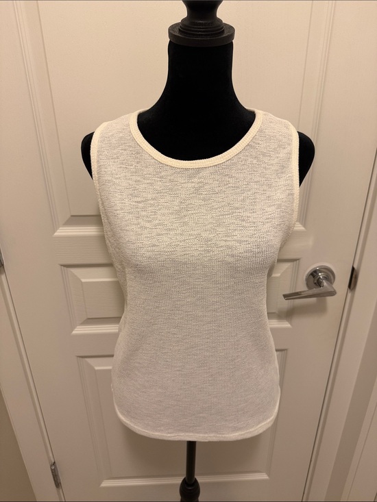 Zara Tops - Zara Cream Knit Sleeveless Tank Top